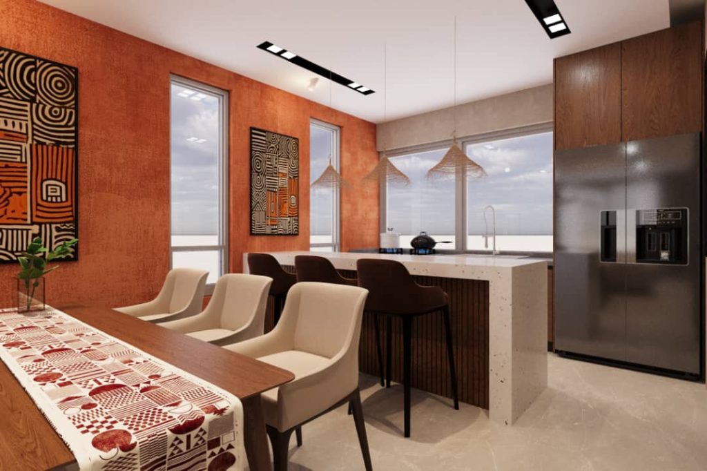 Living Room & Dining Area