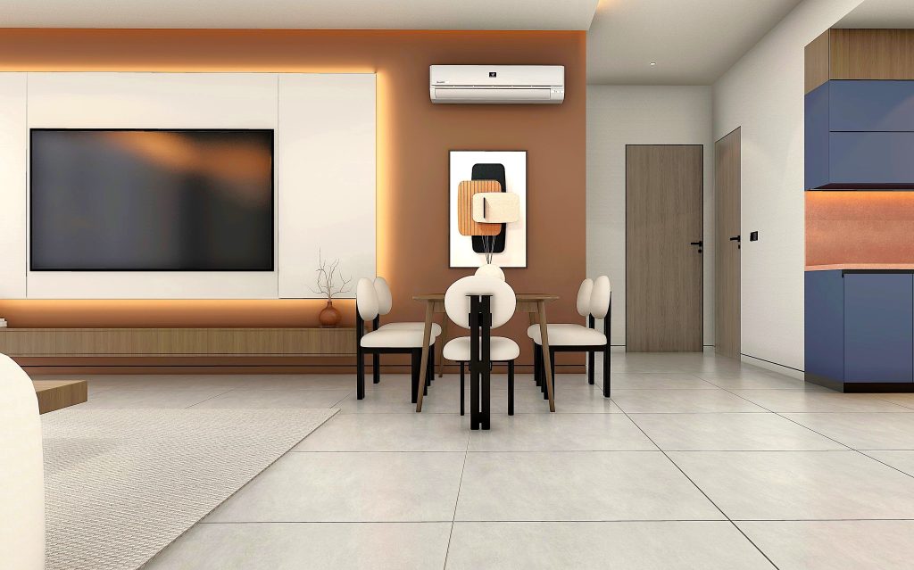 Living Room & Dining Area